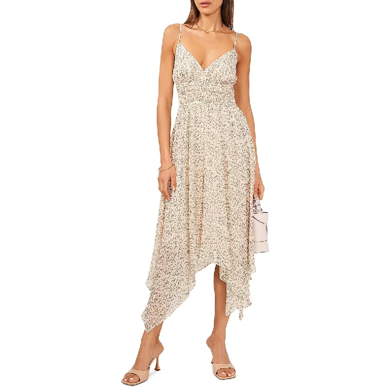 1.State Womens Floral Long Maxi Dress Classic V-Neck Maxi Dress