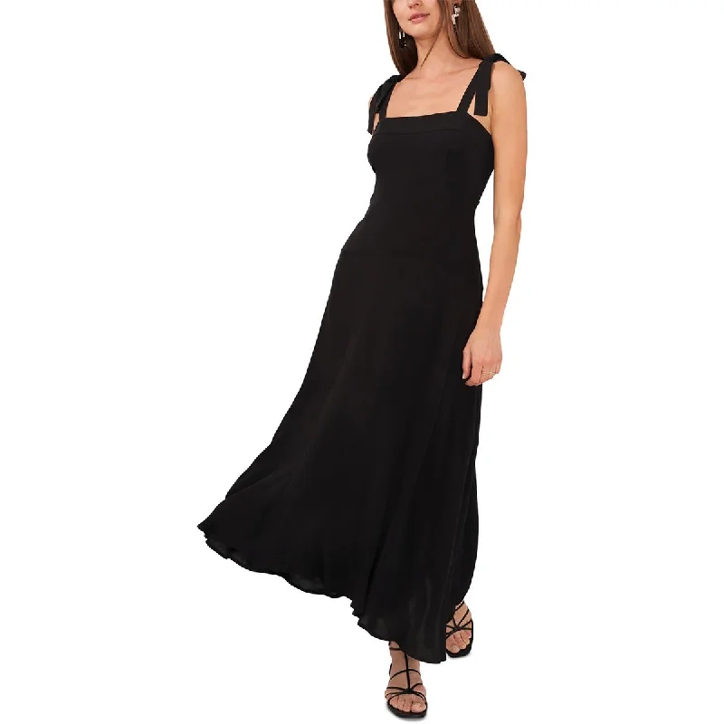 1.State Womens Solid Rayon Maxi Dress Trendy Ruffled Maxi Dress