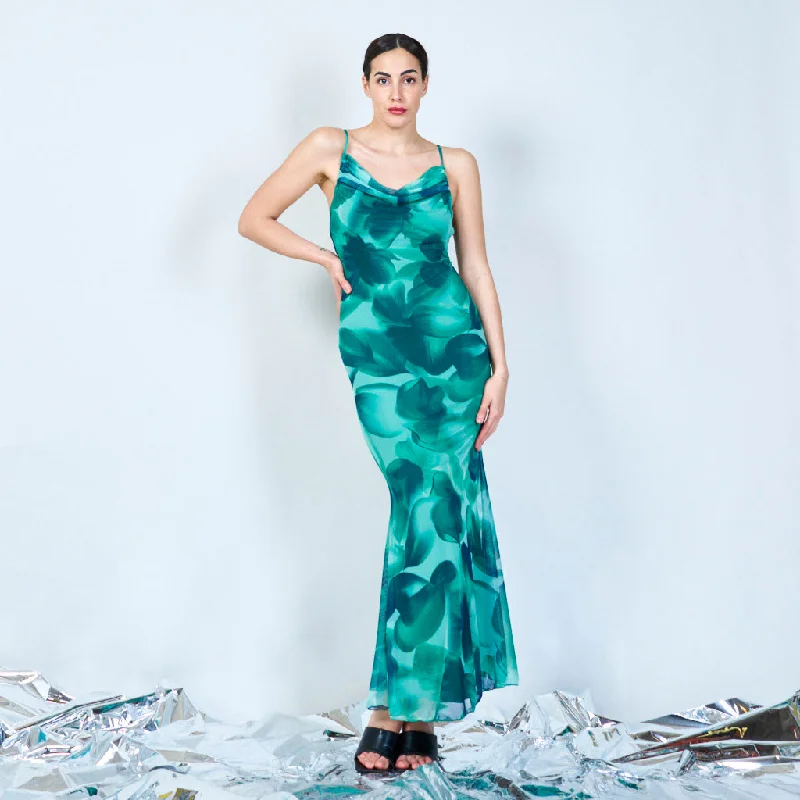Abstract floral print maxi dress wholesale Elegant Lace Maxi Dress