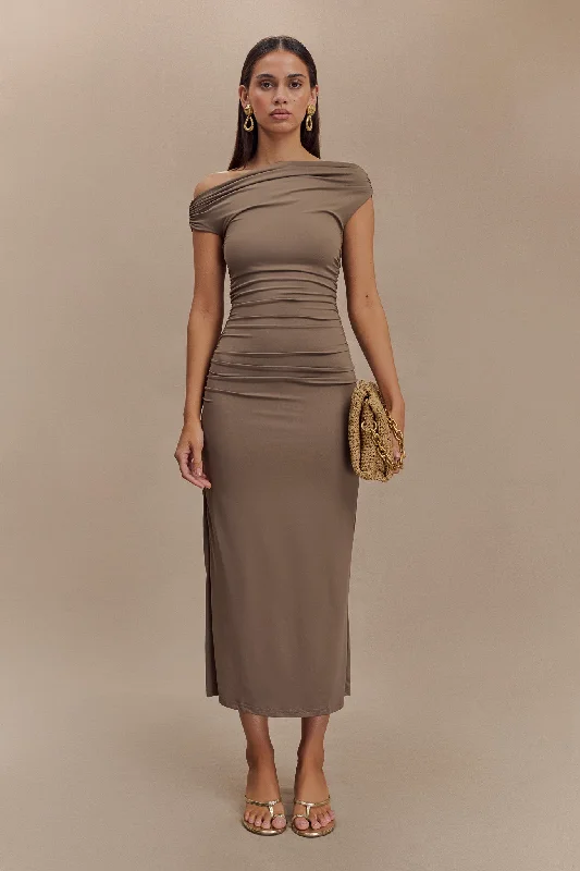 Alayna Recycled Nylon Midi Dress - Coco Fashionable Chiffon Midi Dress