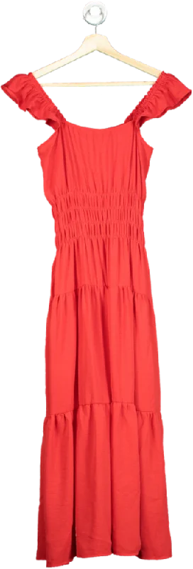 AX Paris Red Maxi Dress UK 8 Comfortable Fit-and-Flare Maxi Dress