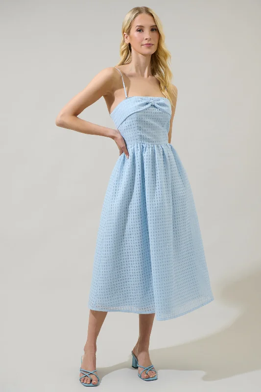 Cary Chest Bow Midi Dress Chic Bohemian Midi Dress