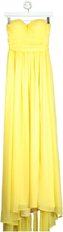 Coast Yellow Corset Drape Chiffon Bridesmaids Maxi Dress UK 10 Comfortable T-Shirt Maxi Dress