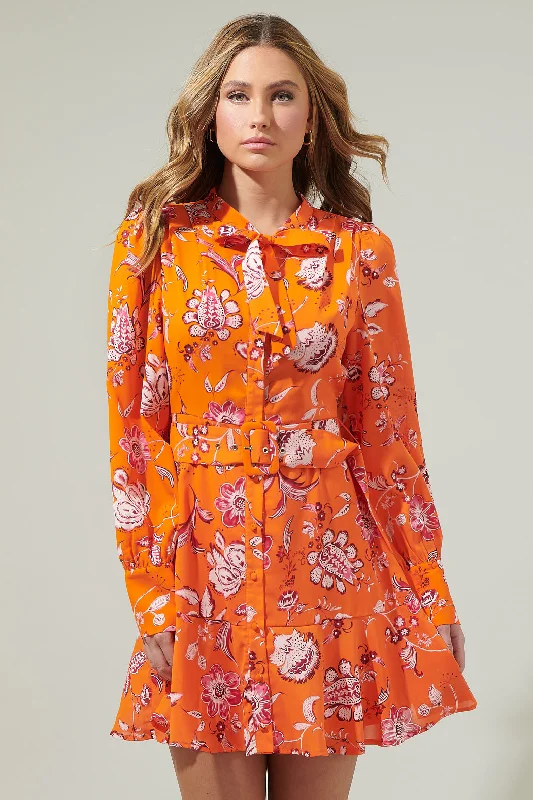 Cosmo Floral Flare Mini Dress Fashionable Off-Shoulder Mini Dress