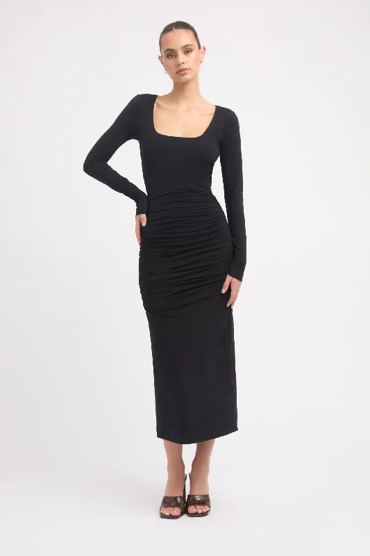 Daphne Midi Dress Stylish Satin Midi Dress