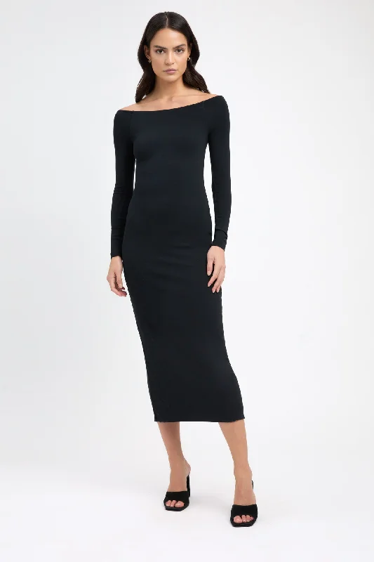 Ellie Midi Dress Trendy Ruffled Sleeve Midi Dress