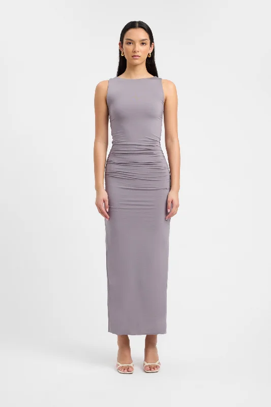 Estelle Midi Dress Fashionable Sheer Sleeve Midi Dress