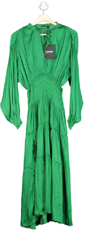 Forevayoung Green Maxi Dress M/L Fashionable Maxi Dress with Fringe