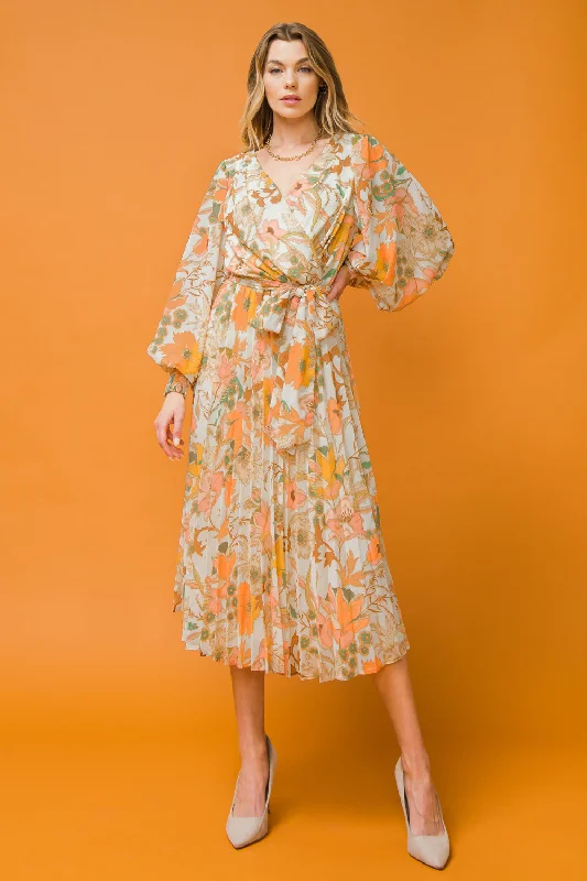 LEADING THE TRENDS WOVEN MIDI DRESS Trendy Ruffle Hem Midi Dress