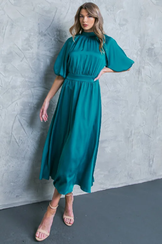 PETAL PROWESS WOVEN MIDI DRESS Chic Lace Detail Midi Dress