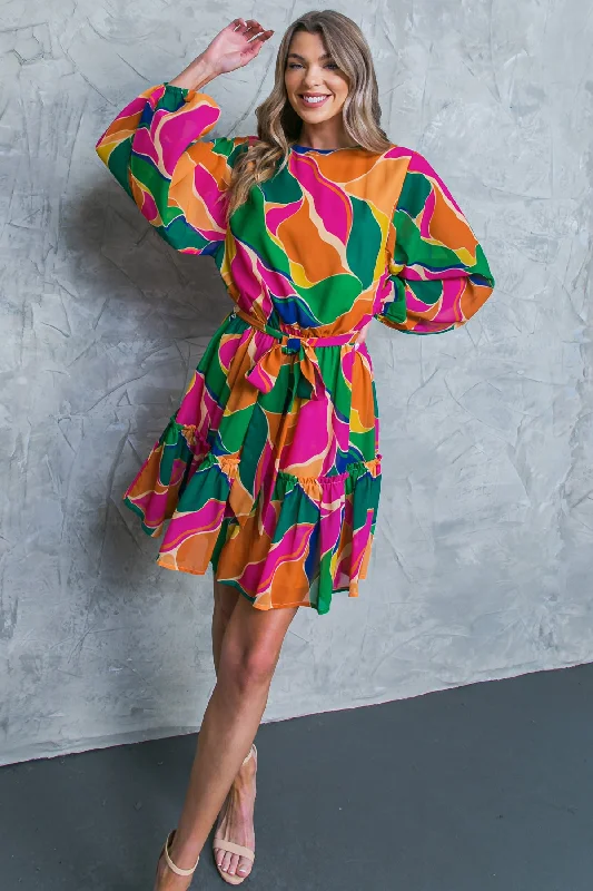 THANK ME LATER WOVEN MINI DRESS Fashionable Party Mini Dress