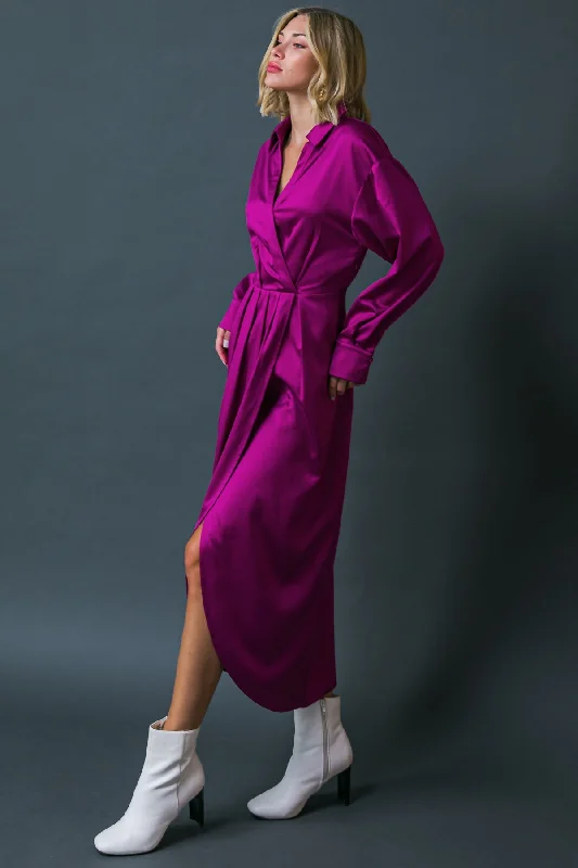 TOO GOOD TO BE TRUE WOVEN MIDI DRESS Trendy Flared Sleeve Midi Dress