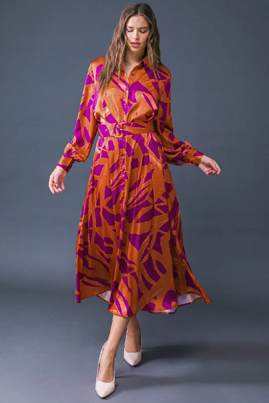 MAIN EVENT WOVEN MIDI DRESS Comfortable Button Front Midi Dress