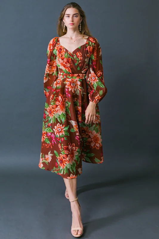LET IT HAPPEN WOVEN ORGNZA MIDI DRESS Comfortable Denim Midi Dress