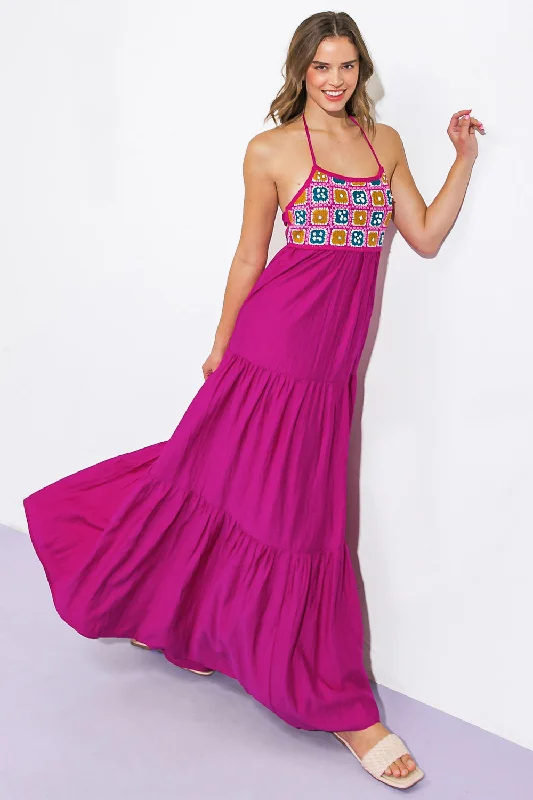 AFTER PARTY WOVEN MIDI DRESS Elegant Puff Sleeve Midi Dress