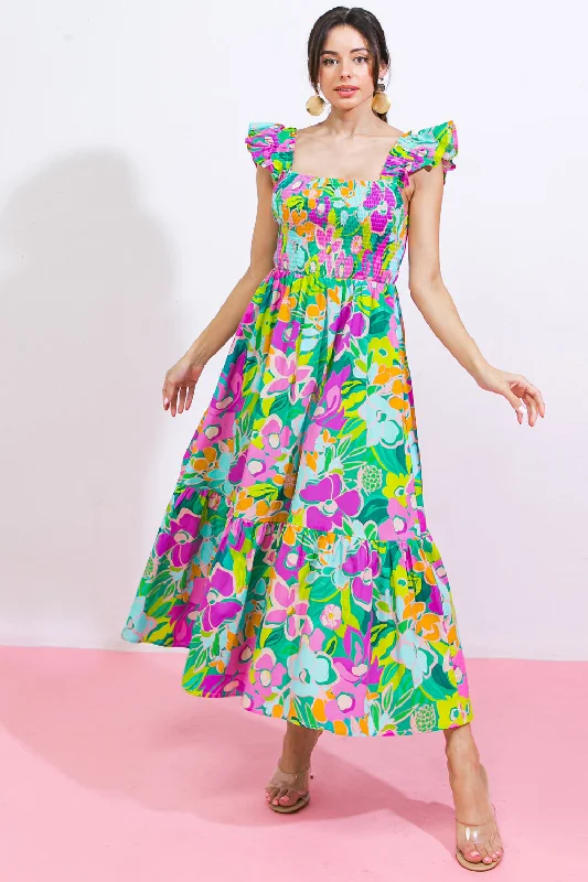 LOVE HAZE WOVEN MIDI DRESS Comfortable Casual Midi Dress