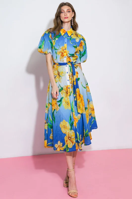 PERFECT PATH WOVEN MIDI DRESS Fashionable Wide Leg Midi Dress