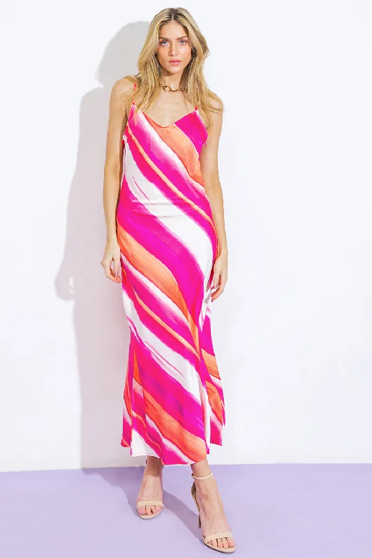 SPRING FLING WOVEN MIDI DRESS Chic Bohemian Midi Dress