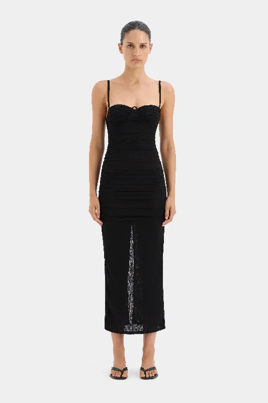 Jacques Gathered Midi Dress Stylish Animal Print Midi Dress