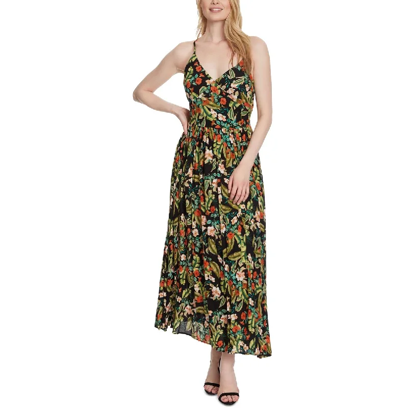 Jessica Simpson Womens Clia V Neck Long Maxi Dress Stylish V-Neck Maxi Dress