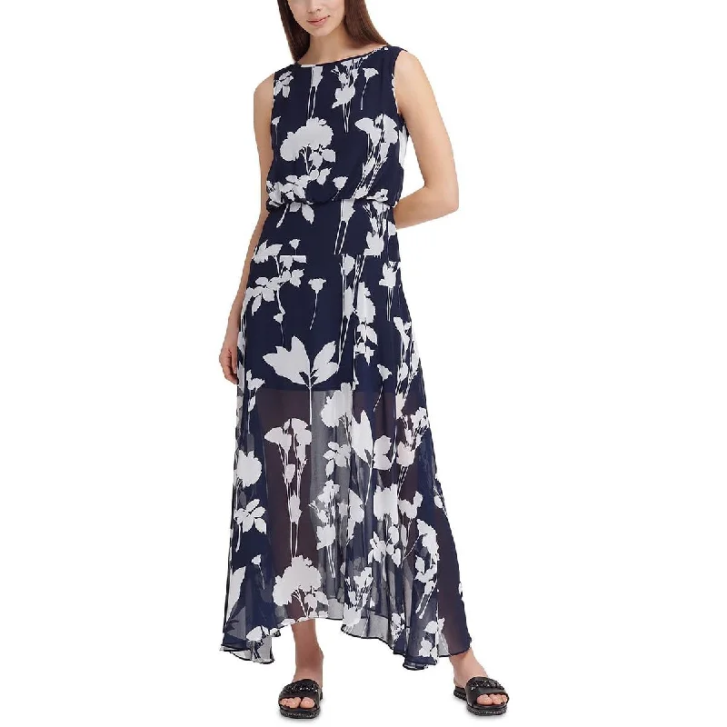 Karl Lagerfeld Paris Womens Floral Long Maxi Dress Elegant Boho Maxi Dress