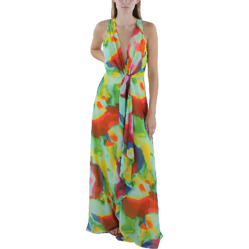 Lauren Ralph Lauren Womens Long Wrap Maxi Dress Comfortable Casual Maxi Dress