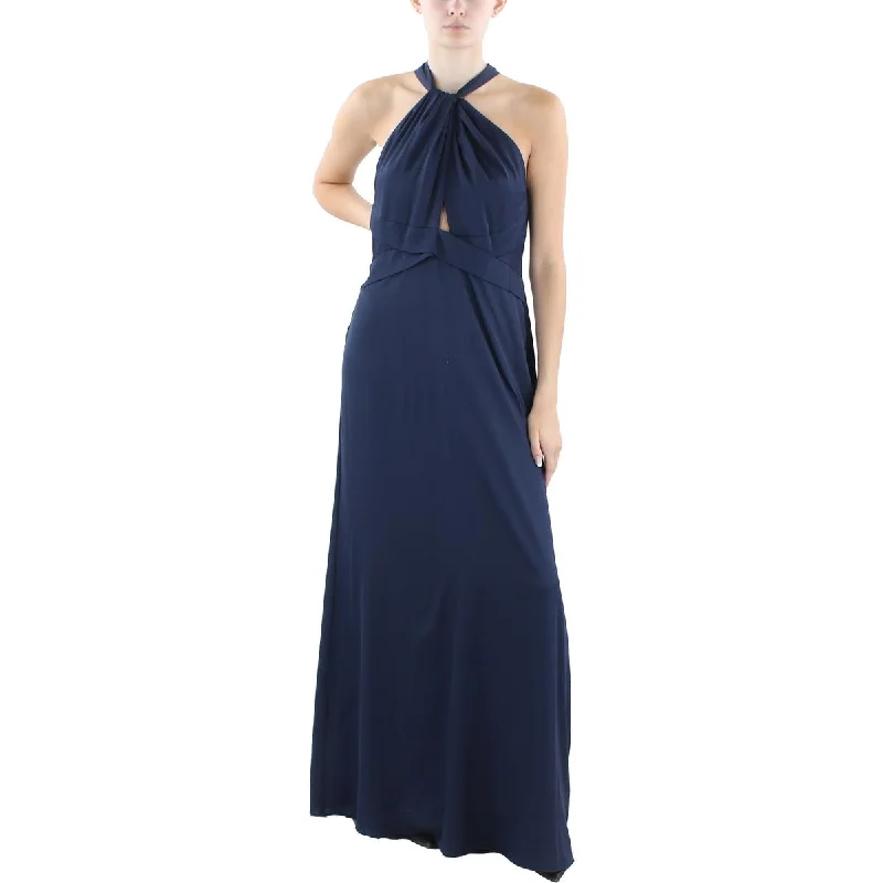 Lauren Ralph Lauren Womens Solid Long Maxi Dress Fashionable High-Low Maxi Dress