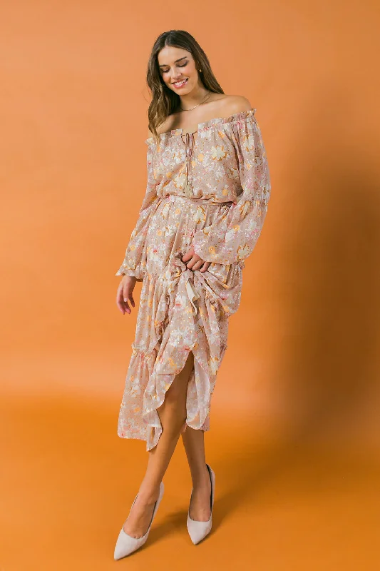 LOST IN THIS MOMENT WOVEN MIDI DRESS Cozy Spaghetti Strap Midi Dress