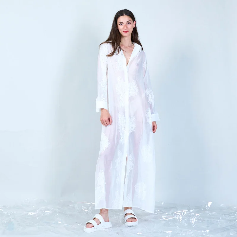 Luxurious sheer wrap maxi dress wholesale Comfortable Plunging Neckline Maxi Dress