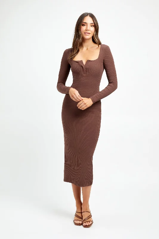 Marianna Midi Dress Comfortable Lace-Up Midi Dress