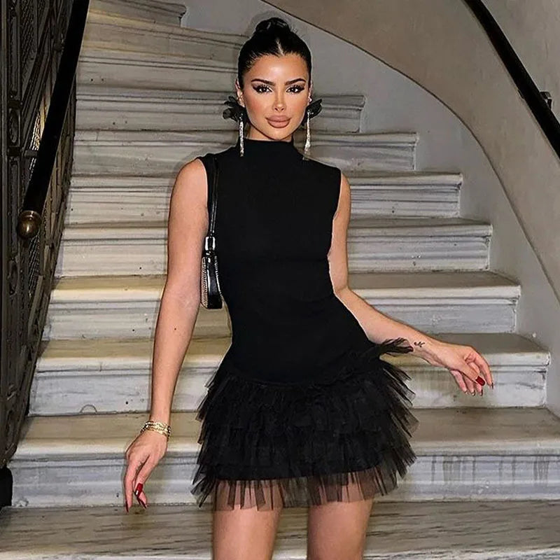 Mesh Splice Slim Fit Sexy Hip Wrap Sleeveless Summer Club Bodycon Mini Dress Cozy Jersey Mini Dress Mesh Splice Slim Fit Sexy Hip Wrap Sleeveless Summer Club Bodycon Mini Dress Cozy Jersey Mini Dress