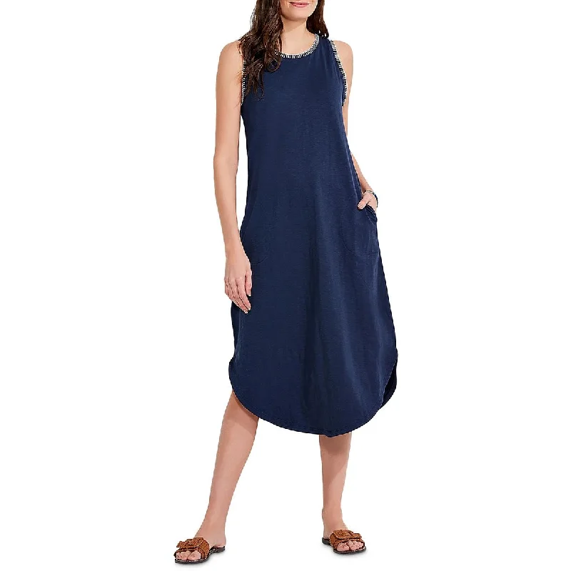 Nic + Zoe Womens Scoop Neck Long Maxi Dress Fashionable Chiffon Maxi Dress