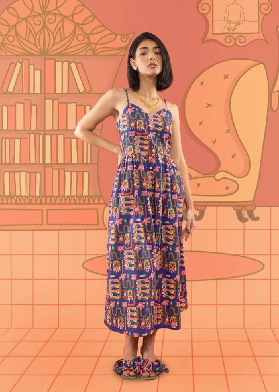Noodle Midi Dress Stylish High-Waisted Midi Dress