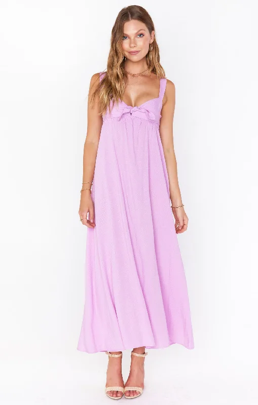 Penelope Midi Dress ~ Orchid Comfortable Knitwear Midi Dress