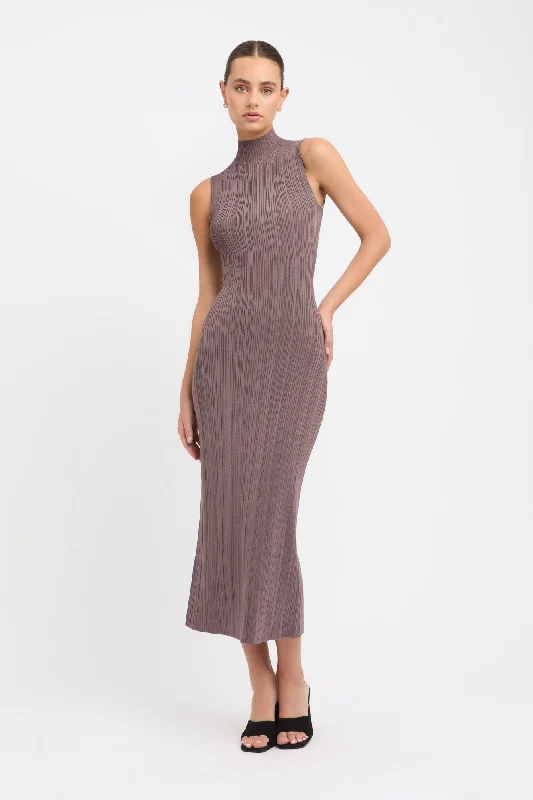 Raisa Funnel Midi Dress Fashionable Casual Midi Dress