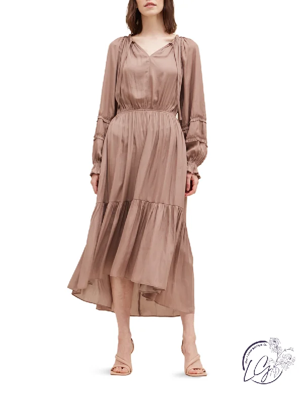 Lavish Elegance Ruffle Maxi Dress Trendy A-Line Maxi Dress