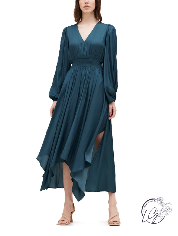 Satin Siren Maxi Dress Stylish Empire Waist Maxi Dress