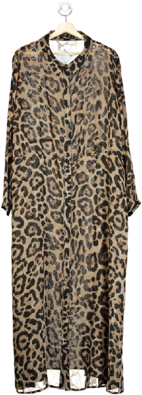 Simply Be Leopard Print Maxi Dress UK 26 Casual Maxi Dress with Pockets