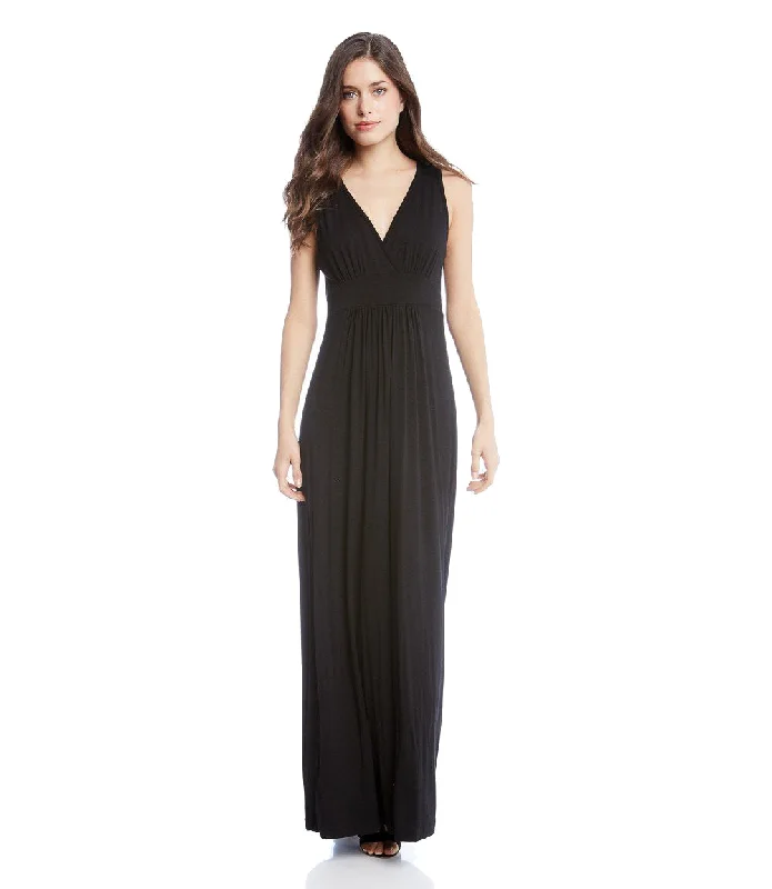 V-Neck Maxi Dress Elegant Maxi Dress with Slit