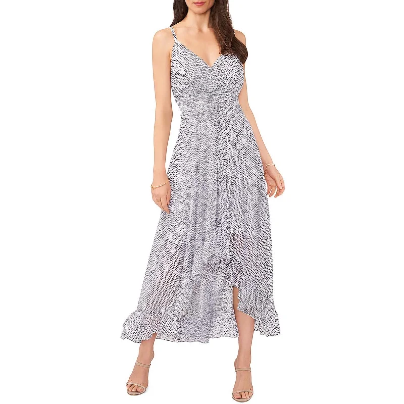 Vince Camuto Womens Smocked Printed Maxi Dress Chic Summer Maxi Dress