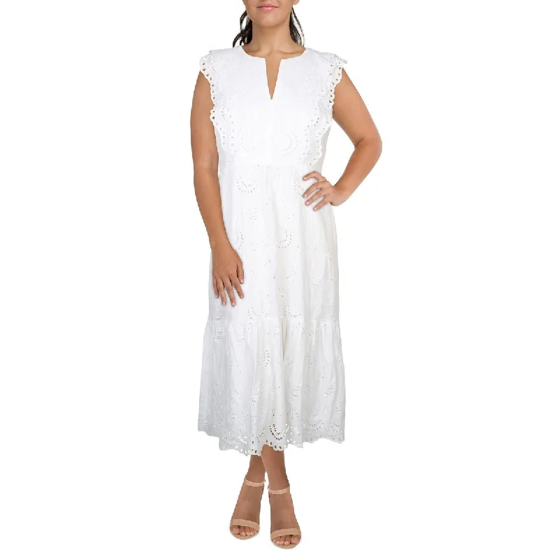 Vineyard Vines Womens Eyelet Cotton Maxi Dress Fashionable Sheer Maxi Dress