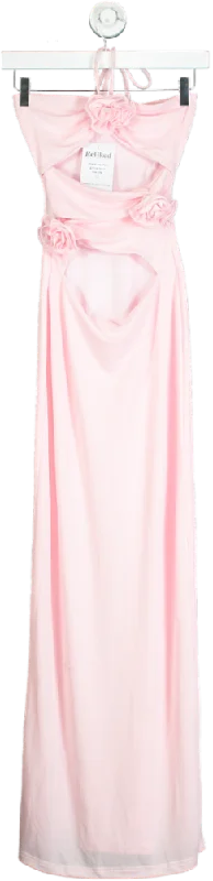 White Fox Pink Maxi Dress UK XS Cozy Longline Maxi Dress