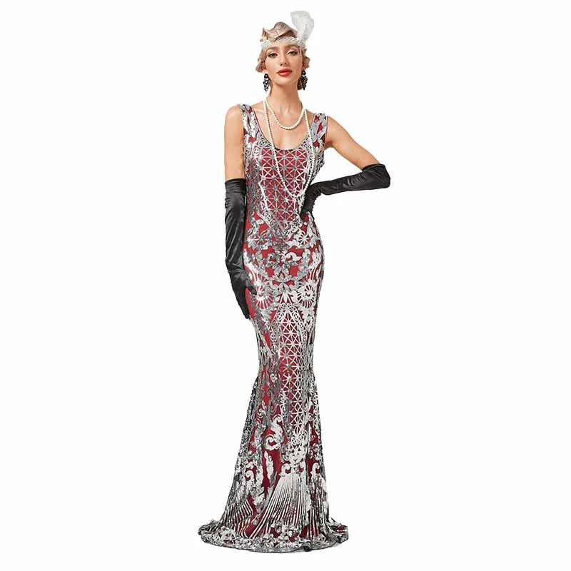 Women’s 1920s Vintage Sequins Fringe Long Gatsby Flapper Dress Evening Maxi Dresses Trendy Fit-and-Flare Maxi Dress Women’s 1920s Vintage Sequins Fringe Long Gatsby Flapper Dress Evening Maxi Dresses Trendy Fit-and-Flare Maxi Dress