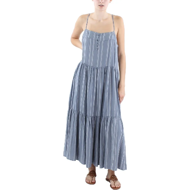 Z Supply Womens Cotton Long Maxi Dress Stylish Maxi Dress with Frills