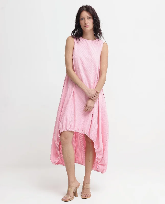 Rareism Women Zakura Dusky Pink Zipper Closure Sleeveless Crew Neck Balloon Fit Plain Maxi Dress Comfortable Ruffle Maxi Dress Rareism Women Zakura Dusky Pink Zipper Closure Sleeveless Crew Neck Balloon Fit Plain Maxi Dress Comfortable Ruffle Maxi Dress