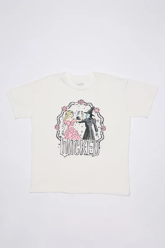 Wicked Princess And Witch Graphic Relaxed Tee Seamless Knitted Crochet