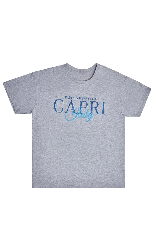 Capri Italy Graphic Relaxed Tee Terry Blend Velvet Blend Canvas Blend