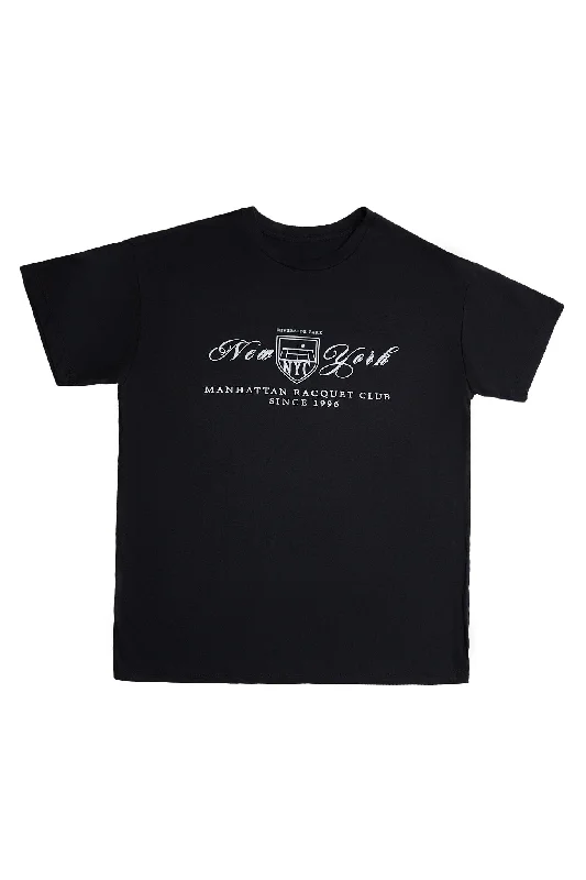 New York Racquet Club Graphic Relaxed Tee Zippered Front Buttoned Front Snap Front