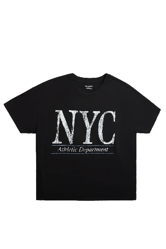 New York City Athletics Department Graphic Relaxed Tee Welt Pockets Slit Pockets Flap Pockets New York City Athletics Department Graphic Relaxed Tee Welt Pockets Slit Pockets Flap Pockets