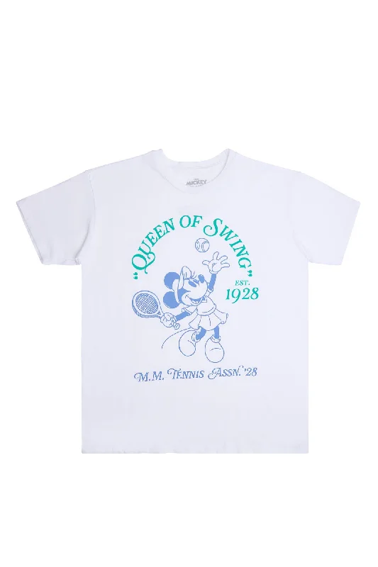 Minnie Tennis Graphic Classic Tee Houndstooth Herringbone Solid